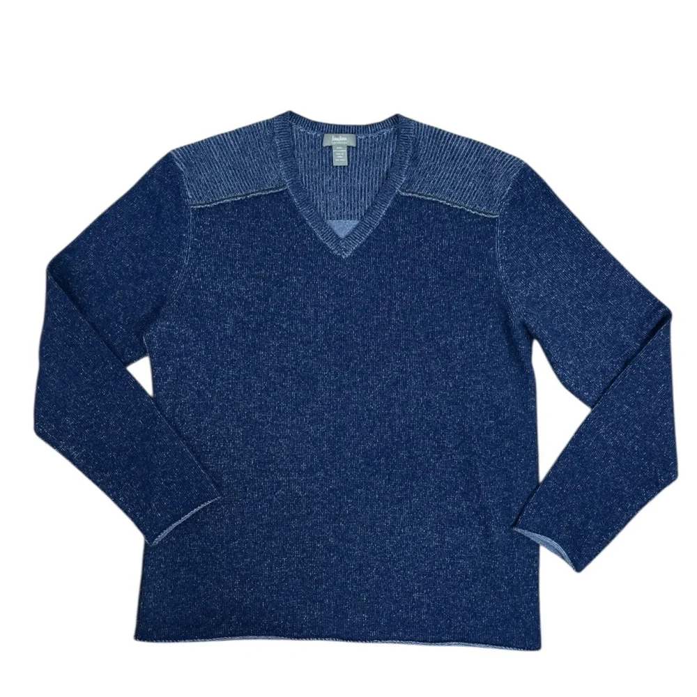 Neiman Marcus Men's 100% Cashmere V-Neck Knit Sweater Mens Size XXL
